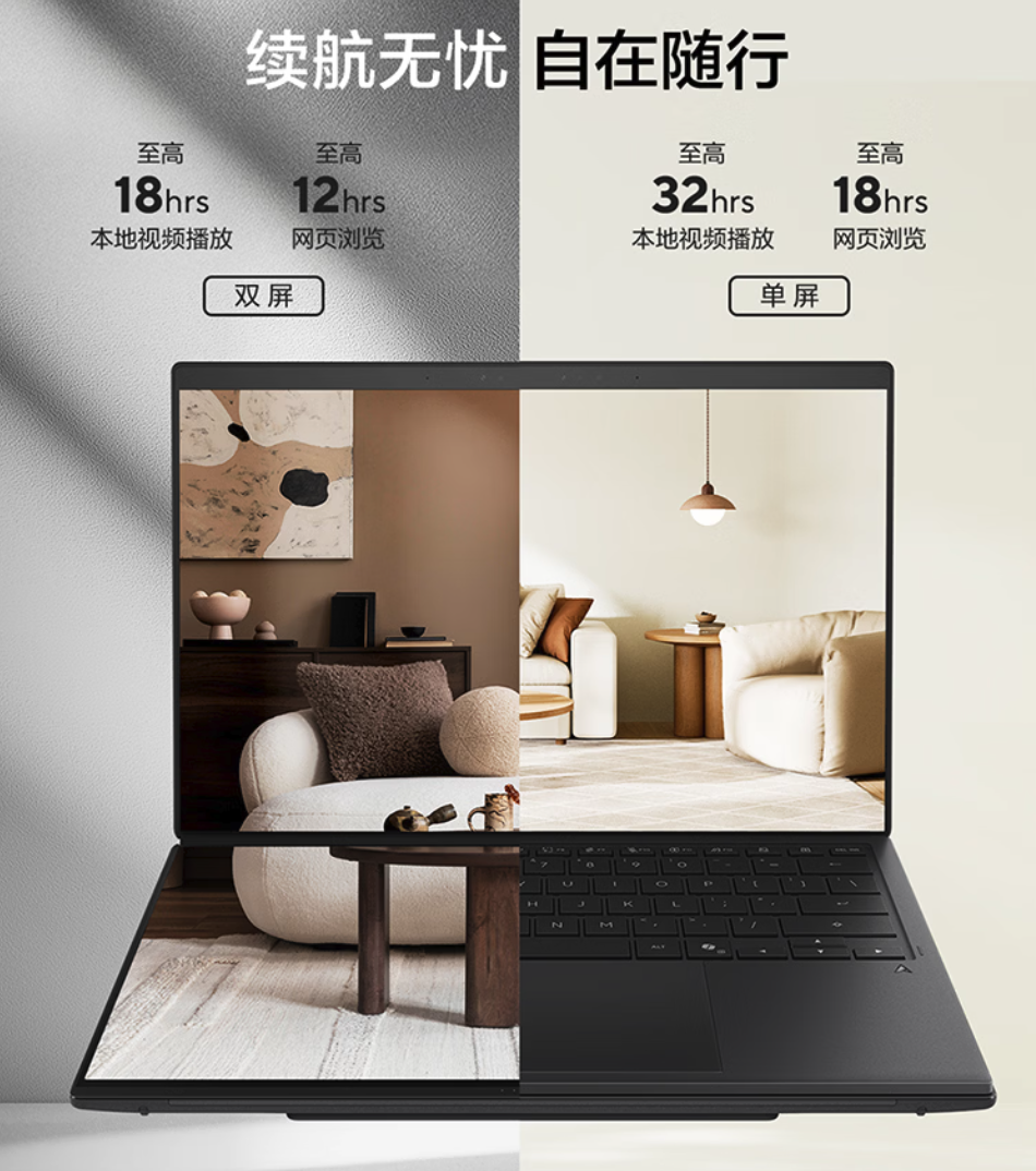 双屏+高性能配置拉满 华硕灵耀14双屏2026笔记本正式上市